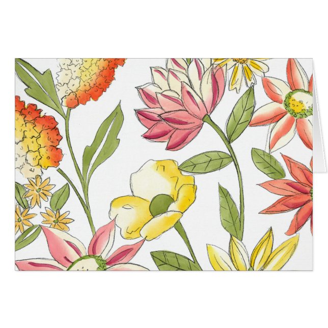 Diseño de jardines florales con fondo blanco (Anverso (Horizontal))
