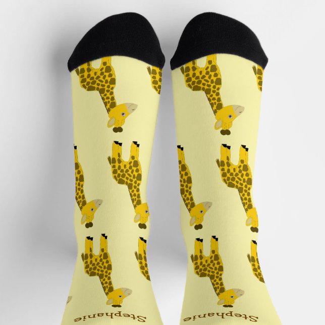 Diseño de jirafa de calcetines (Arriba)