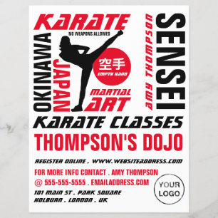 Diseño de Karate, publicidad de clase Karate