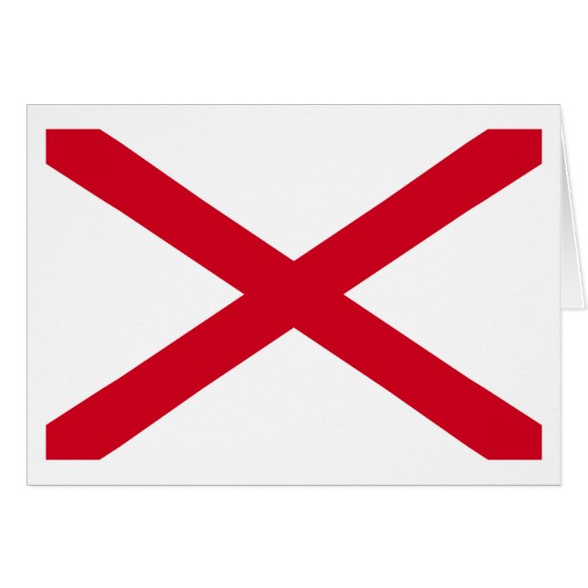 Diseño de la bandera del estado de Alabama (Anverso (Horizontal))