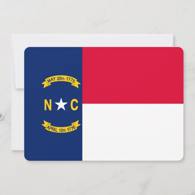 Diseño de la bandera del estado de Carolina del No (Anverso)