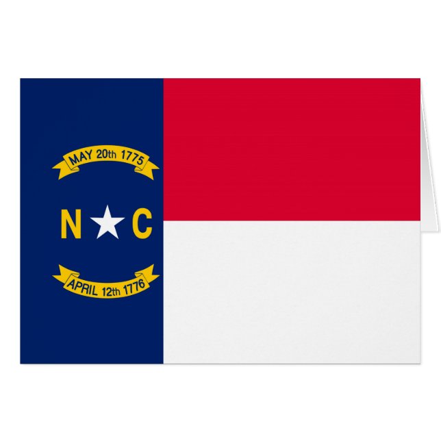 Diseño de la bandera del estado de Carolina del No (Anverso (Horizontal))
