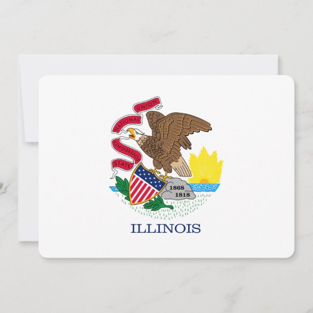 Diseño de la bandera del estado de Illinois (Anverso)