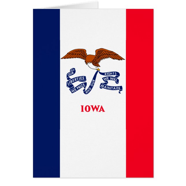 Diseño de la bandera del estado de Iowa (Frente)