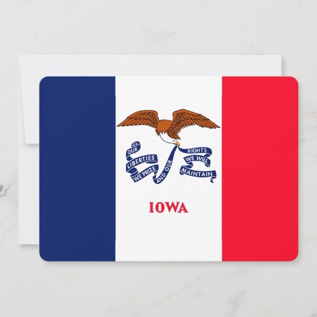 Diseño de la bandera del estado de Iowa (Anverso)