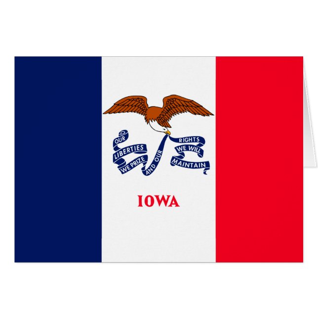 Diseño de la bandera del estado de Iowa (Anverso (Horizontal))