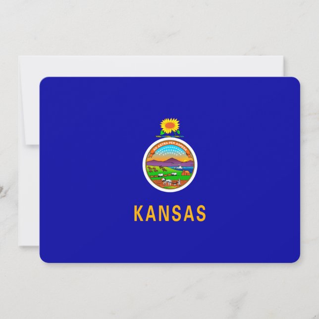 Diseño de la bandera del estado de Kansas (Anverso)