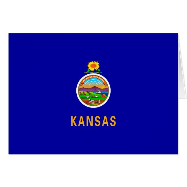 Diseño de la bandera del estado de Kansas (Anverso (Horizontal))