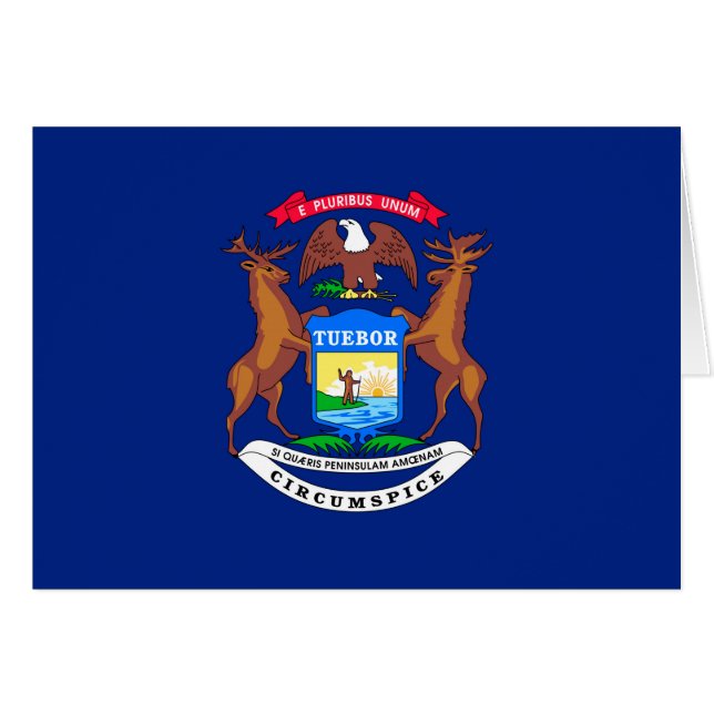 Diseño de la bandera del estado de Michigan (Anverso (Horizontal))