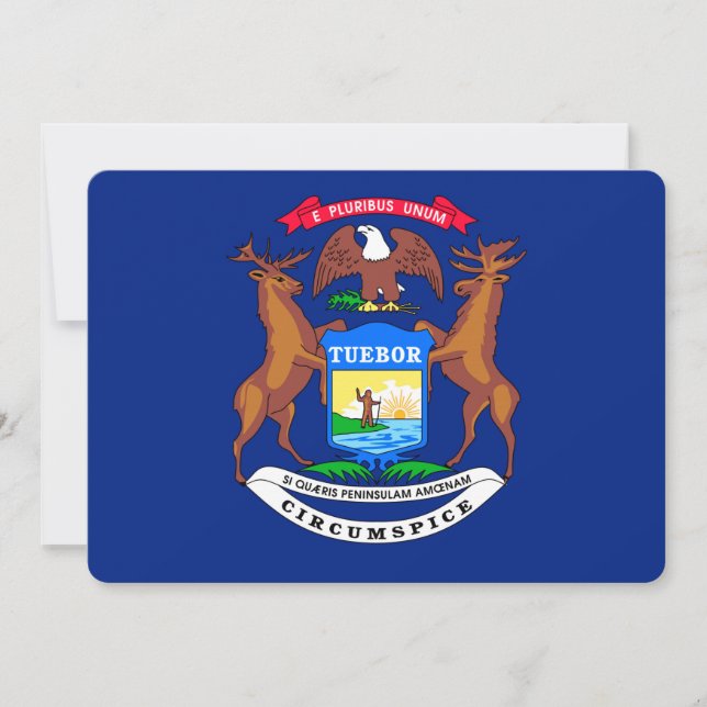 Diseño de la bandera del estado de Michigan (Anverso)