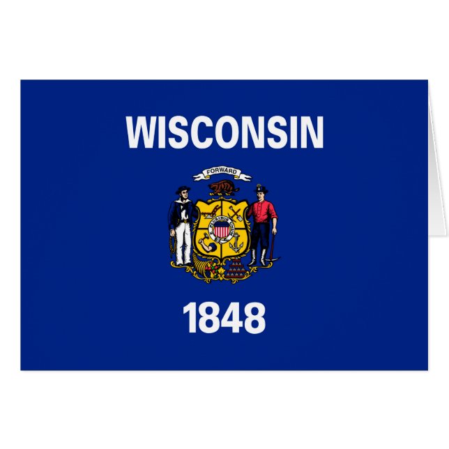 Diseño de la bandera del estado de Wisconsin (Anverso (Horizontal))