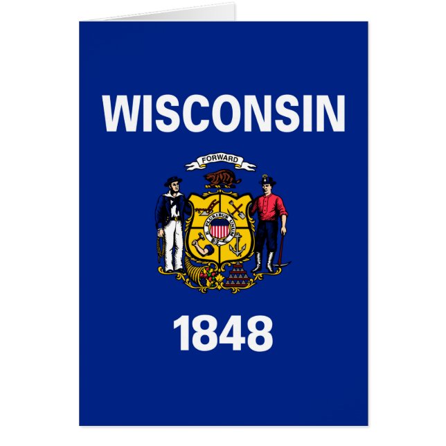 Diseño de la bandera del estado de Wisconsin (Frente)