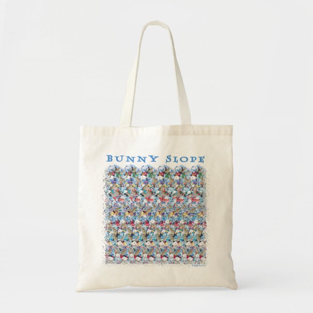 Diseño de la bolsa 3D "Bunny Slope" por Magic Eye® (Frente)