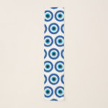 Diseño de la bufanda de chicharrón del patrón del<br><div class="desc">Patrón de diseño de la bufanda de chiffon azul malvado en los ojos. Chal personalizado para cuello,  pelo o cabeza. Accesorio de moda elegante para mujeres.</div>