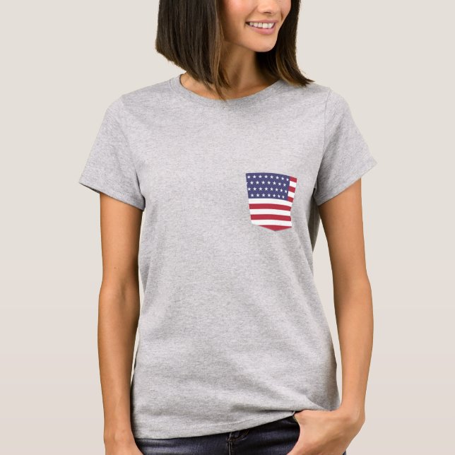 Diseño de la camiseta de bolsillo falsa de la band (Anverso)
