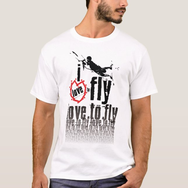Diseño de la camiseta de Kiteboarding (Anverso)