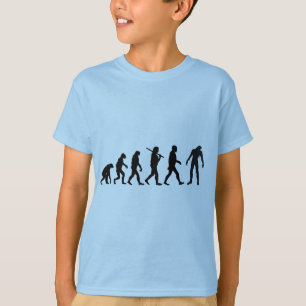 Diseño de la camiseta de la evolución del zombi