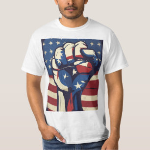 Diseño de la camiseta de puño de victoria: fondo d