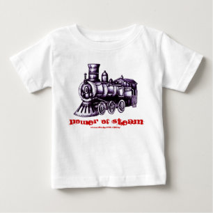 Diseño de la camiseta del bebé del motor de vapo