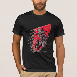 Diseño de la camiseta del combatiente del arma