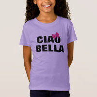 diseño de la camiseta del italiano del ciao del