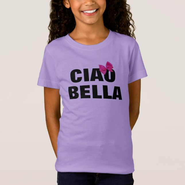 diseño de la camiseta del italiano del ciao del (Anverso)