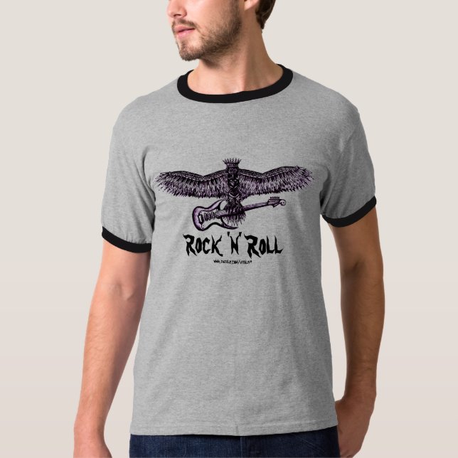 Diseño de la camiseta del rock-and-roll (Anverso)