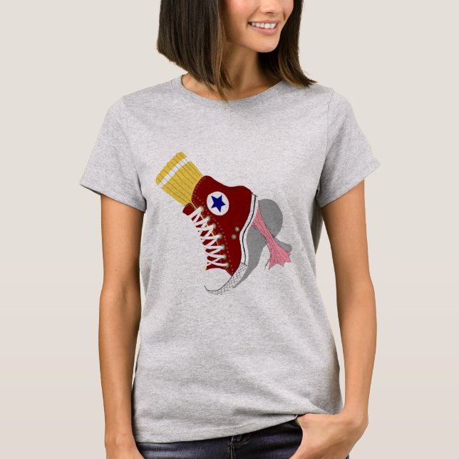Diseño de la camiseta del zapato del estilo del (Anverso)