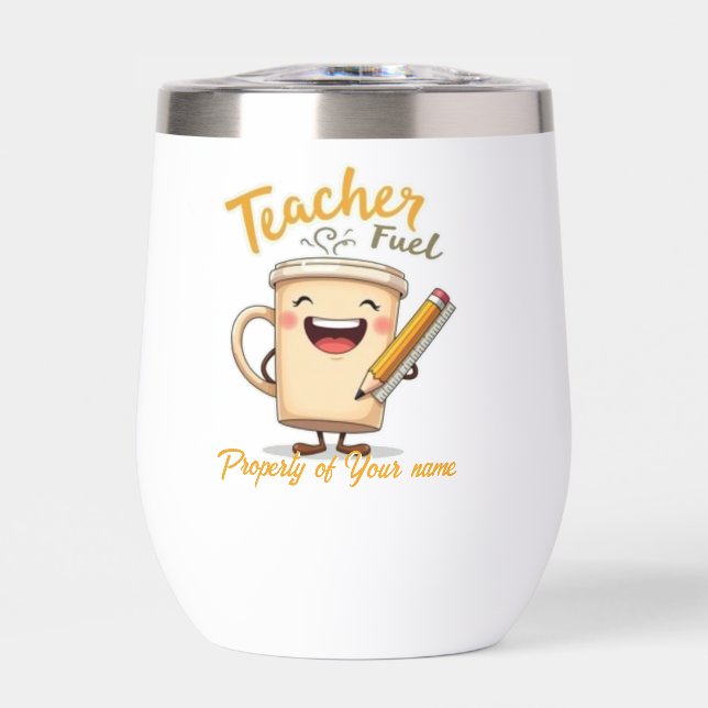 Diseño de la Copa Coffee Funel Funny del Profesor (Frente)