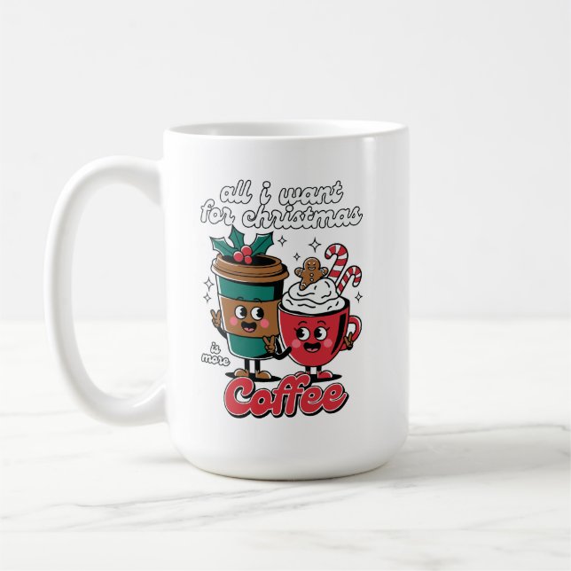Diseño De La Copa De Café Con Navidades Diciendo (Izquierda)