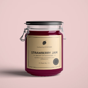 Diseño de la etiqueta de fresa Jam Jar