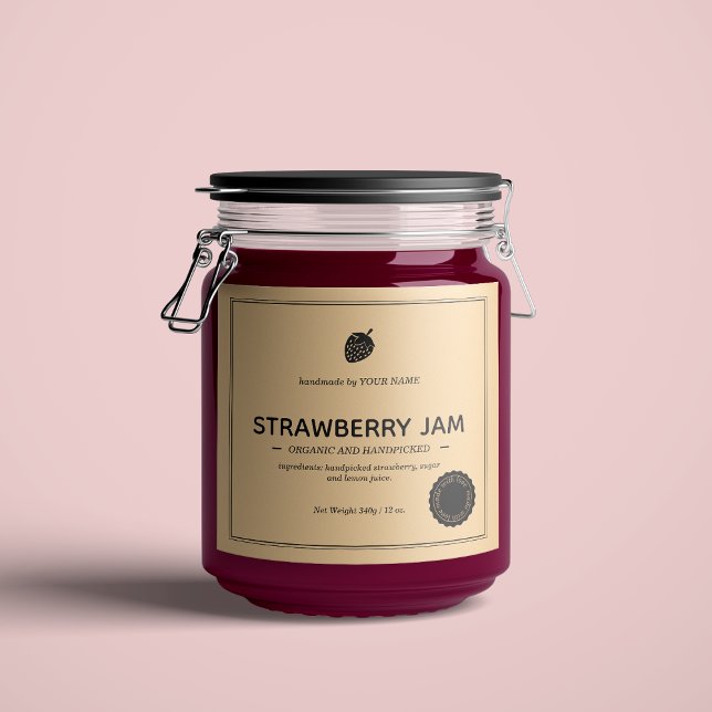 Diseño de la etiqueta de fresa Jam Jar (Subido por el creador)
