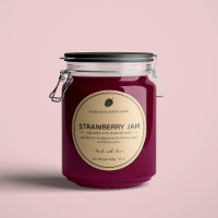 Diseño de la etiqueta de fresa Jam Jar