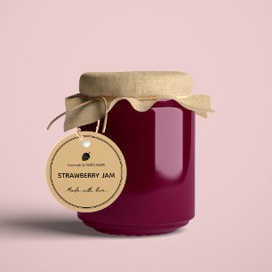 Diseño de la etiqueta de fresa Jam Jar Hang