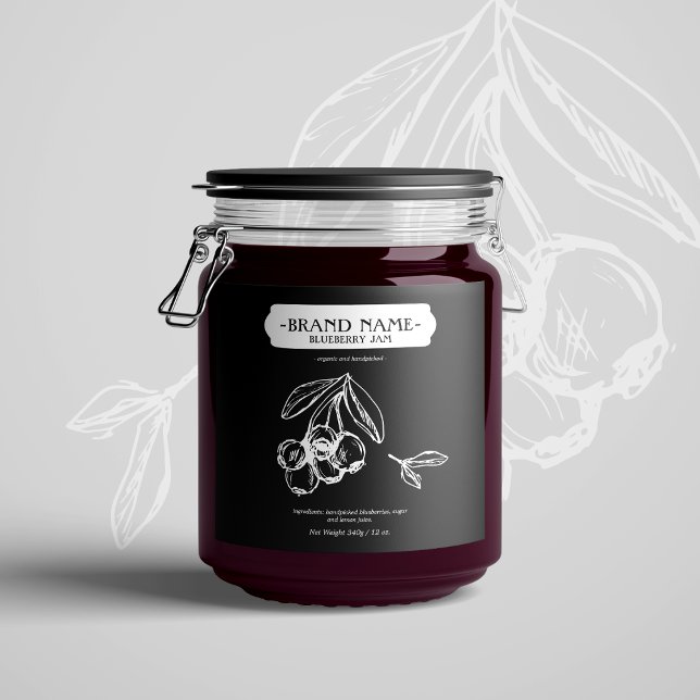Diseño de la etiqueta de Jam Jar de Blackberry (Subido por el creador)