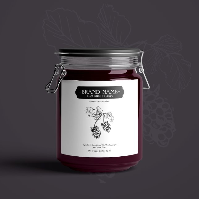 Diseño de la etiqueta de Jam Jar de Blackberry (Subido por el creador)
