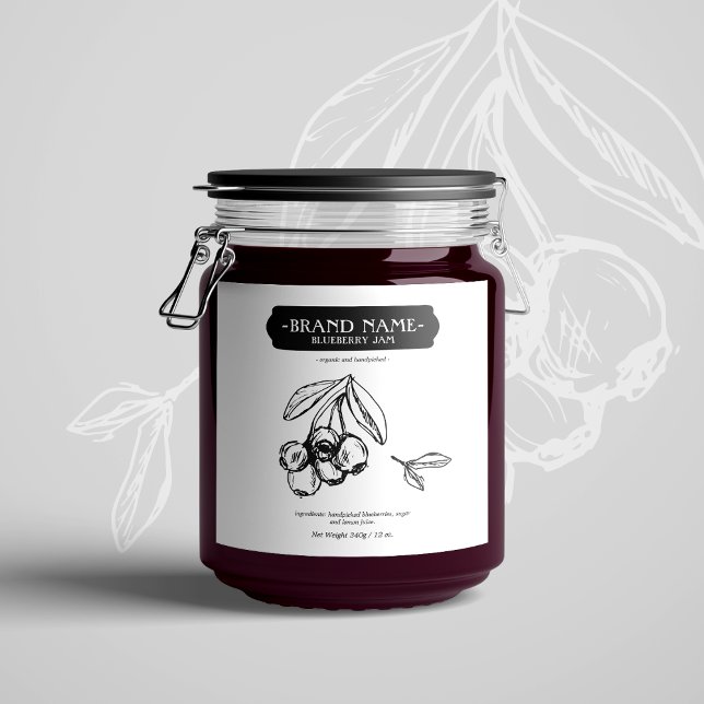 Diseño de la etiqueta de Jam Jar de Blackberry (Subido por el creador)