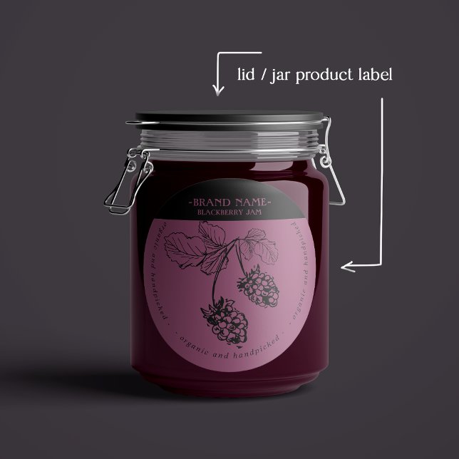Diseño de la etiqueta de Jam Jar de Blackberry (Subido por el creador)
