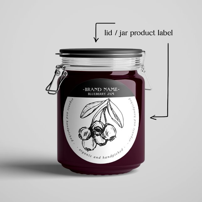 Diseño de la etiqueta de jamón de arándano azul (Subido por el creador)