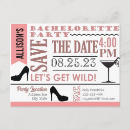 Diseño de la fiesta de la soltera Invitación posta