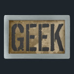 Diseño de la hebilla del cinturón del friki para<br><div class="desc">Diseño de la hebilla del cinturón del friki para el estilo del vintage de los hombres el |</div>