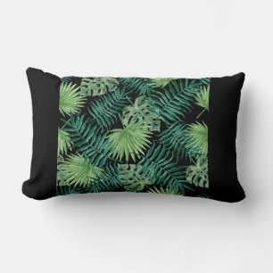 diseño de la hoja moderna tirar almohada verde y n