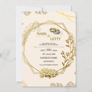 Diseño de la invitación a la boda de Matt Gold 0.2