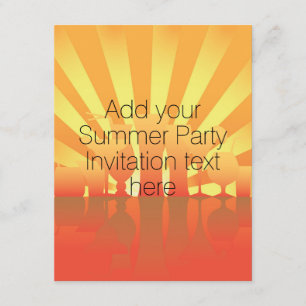 Diseño de la invitación del fiesta del verano