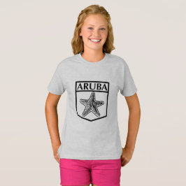 Diseño de la isla de Aruba - Camiseta básica para 