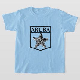 Diseño de la isla de Aruba - Camiseta básica para 