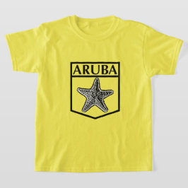 Diseño de la isla de Aruba - Camiseta básica para 