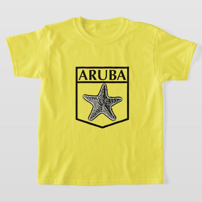 Diseño de la isla de Aruba - Camiseta básica para  (Distribución)