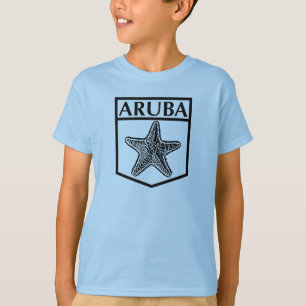 Diseño de la isla de Aruba - Camiseta básica para 