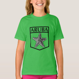 Diseño de la isla de Aruba - Camiseta básica para 